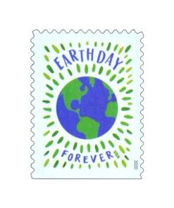 Earth Day Save Earth, Recycle, Awareness, Thank You, Climate Forever Stamps First-Class Postage USPS Forever Stamps 100pcs/Pack (20PCS/Booklet)