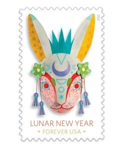 Lunar New Year: 2023 Year of The Rabbit Forever Stamps First-Class Postage USPS Forever Stamps 100pcs/Pack (20PCS/Booklet)